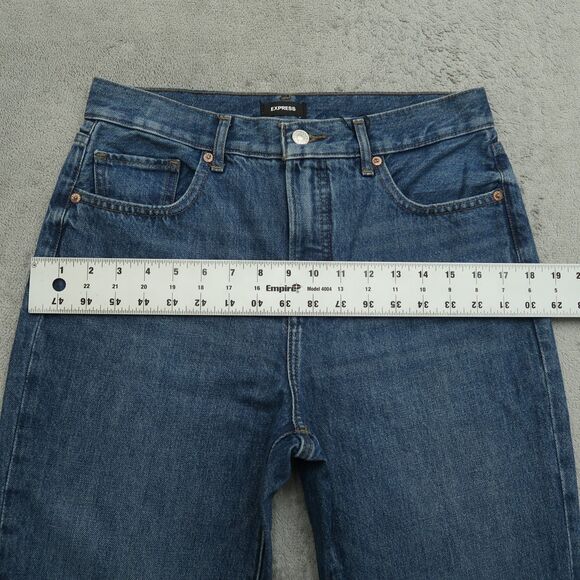 Express Jeans Women's Size 8R Blue High-Rise 90's Bootcut Denim 32" Inseam NWT - Picture 7 of 16